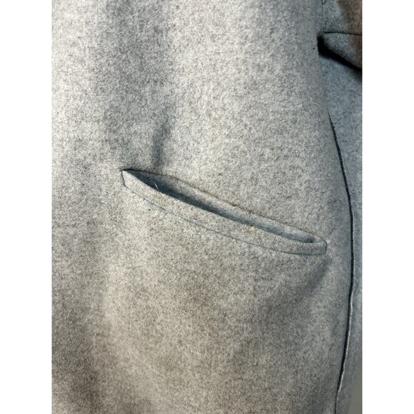 Zara TRF Collection Fleece Cardigan Trench Coat One Button Light Gray Women’s S - Picture 5 of 8